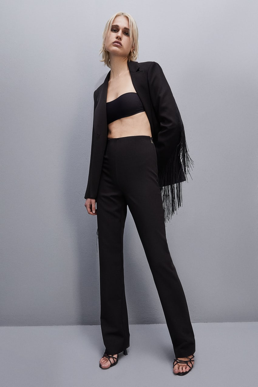 Black Patrizia Pepe High-waisted Slim Pants | LKIVXMT-68