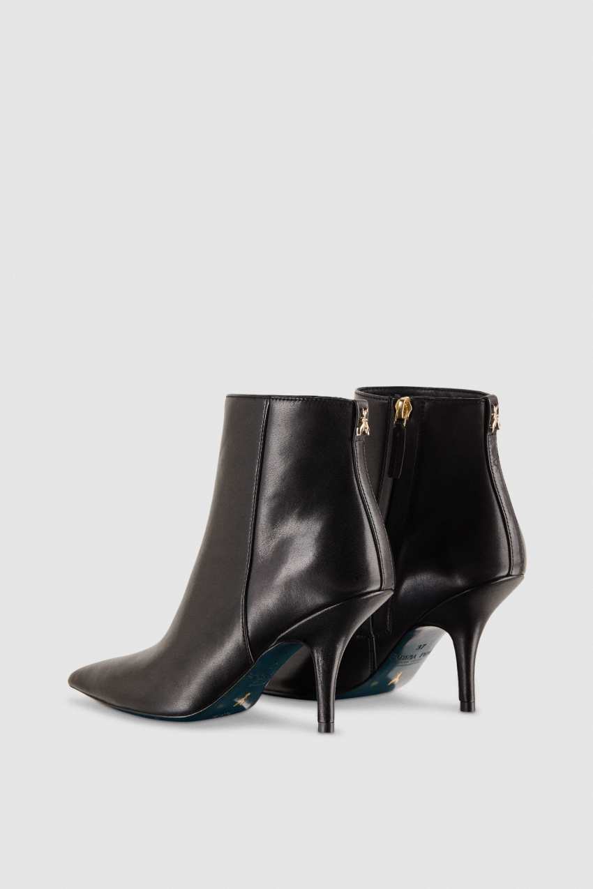 Black Patrizia Pepe Leather Ankle Boots | KSVAZDM-75