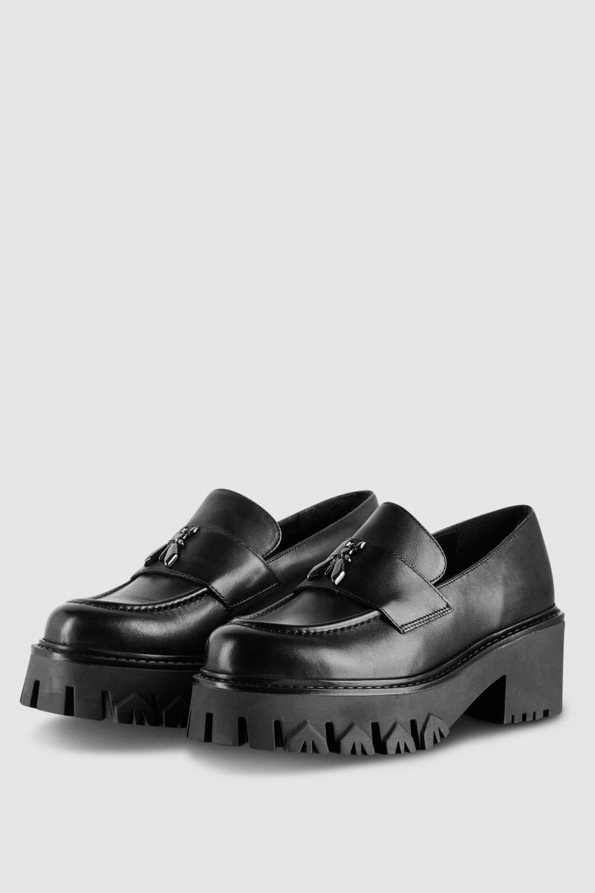 Black Patrizia Pepe Loafers | KCDOEBH-05