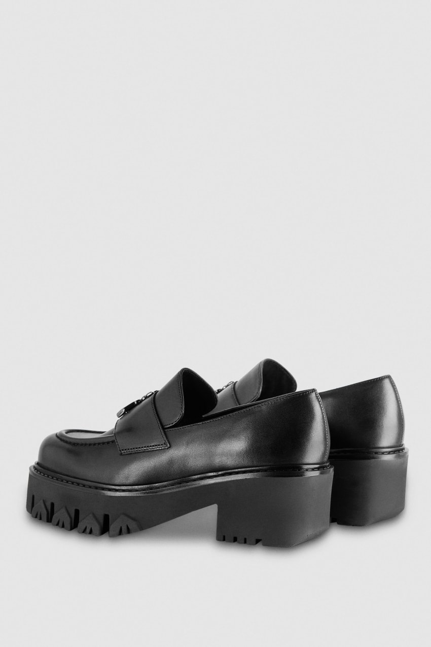 Black Patrizia Pepe Loafers | KCDOEBH-05