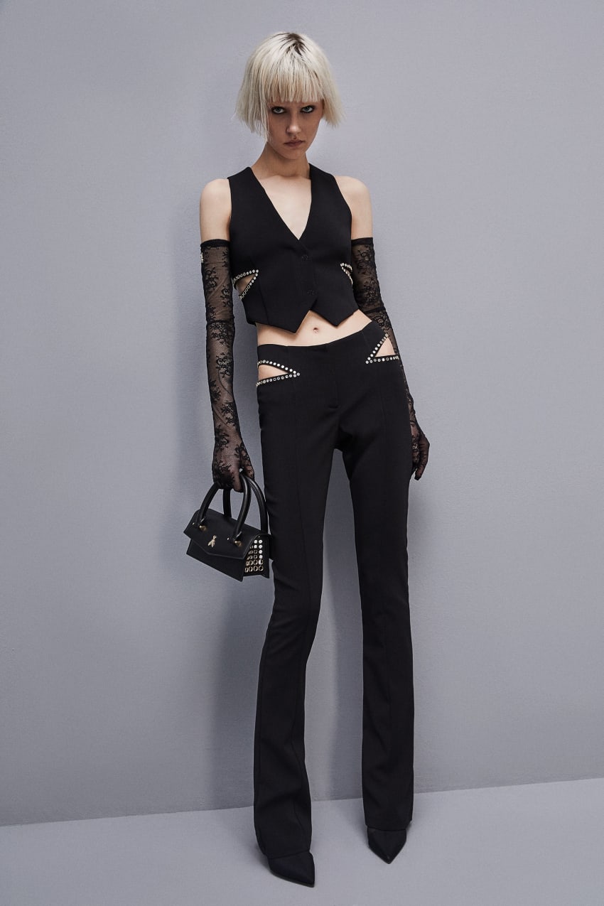 Black Patrizia Pepe Low-waisted Crepe Pants | NAQYIOC-16