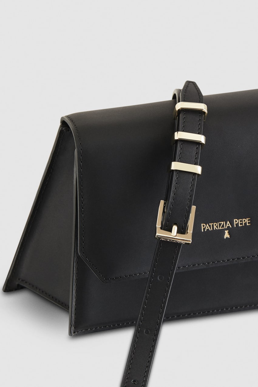 Black Patrizia Pepe Medium Astral Bag | EPAQVKY-81