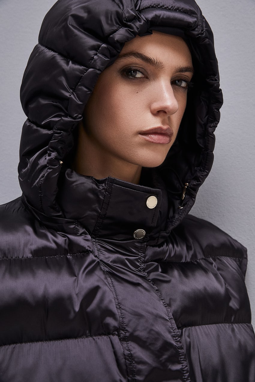 Black Patrizia Pepe Nylon Sleeveless Down Jacket | HSYPRFU-09