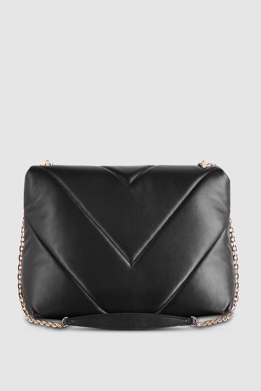 Black Patrizia Pepe Padded Fly Crossbody Bag | HXTAFUO-26