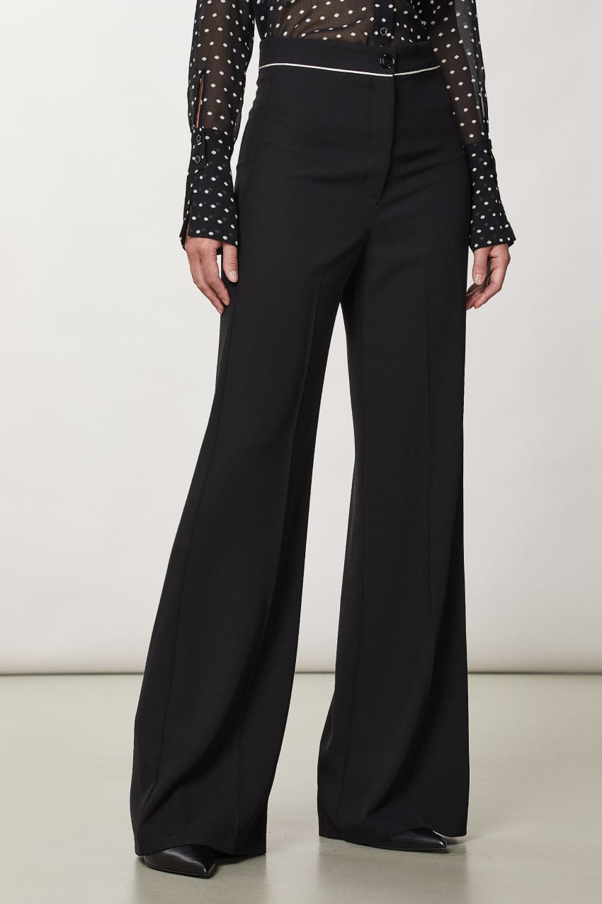 Black Patrizia Pepe Palazzo Pants | PYGQHFL-06