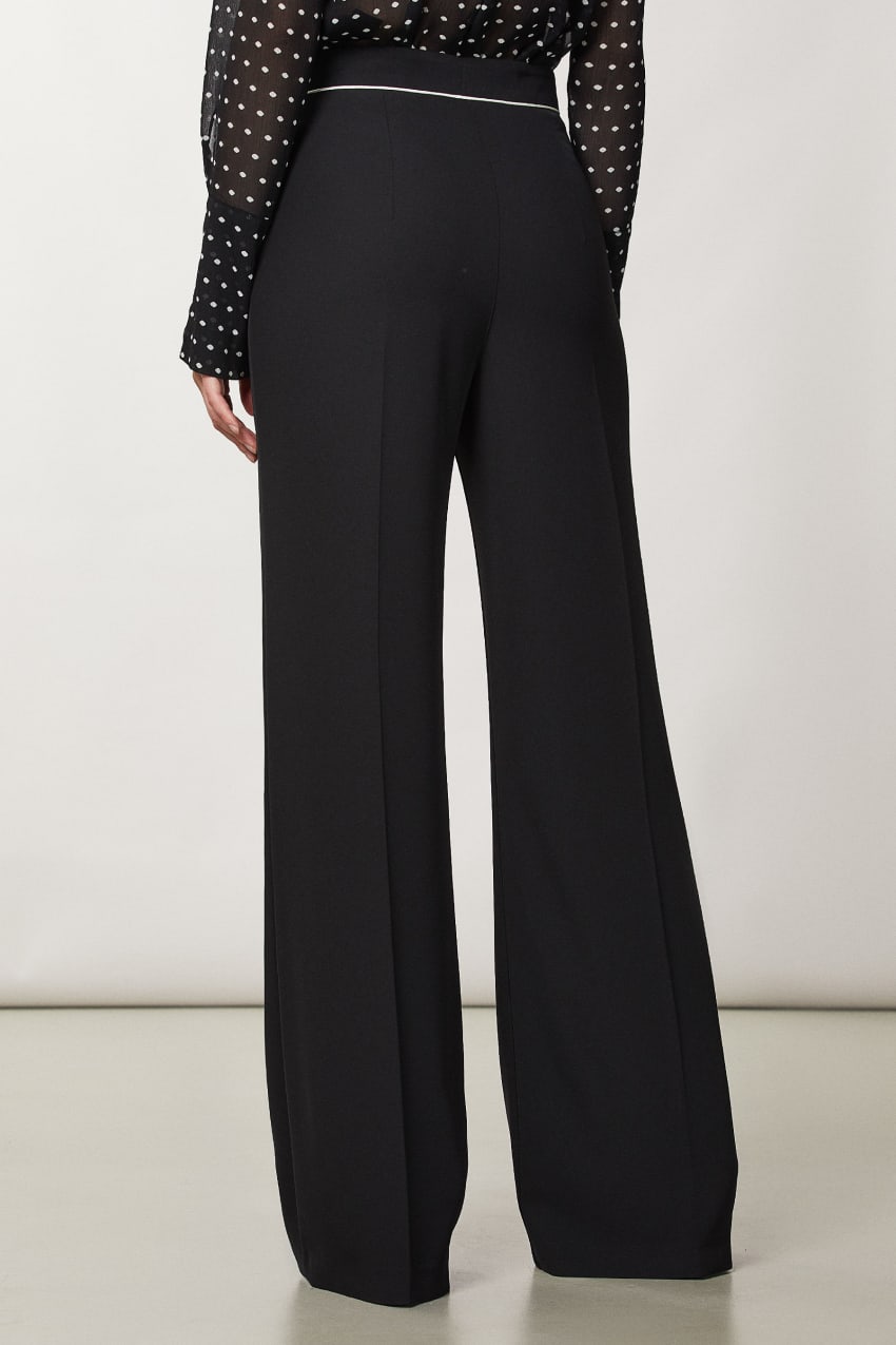 Black Patrizia Pepe Palazzo Pants | PYGQHFL-06