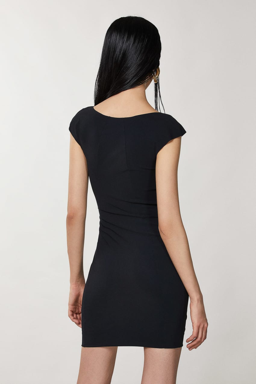 Black Patrizia Pepe Short Sheath Dress | IVJHPKU-67