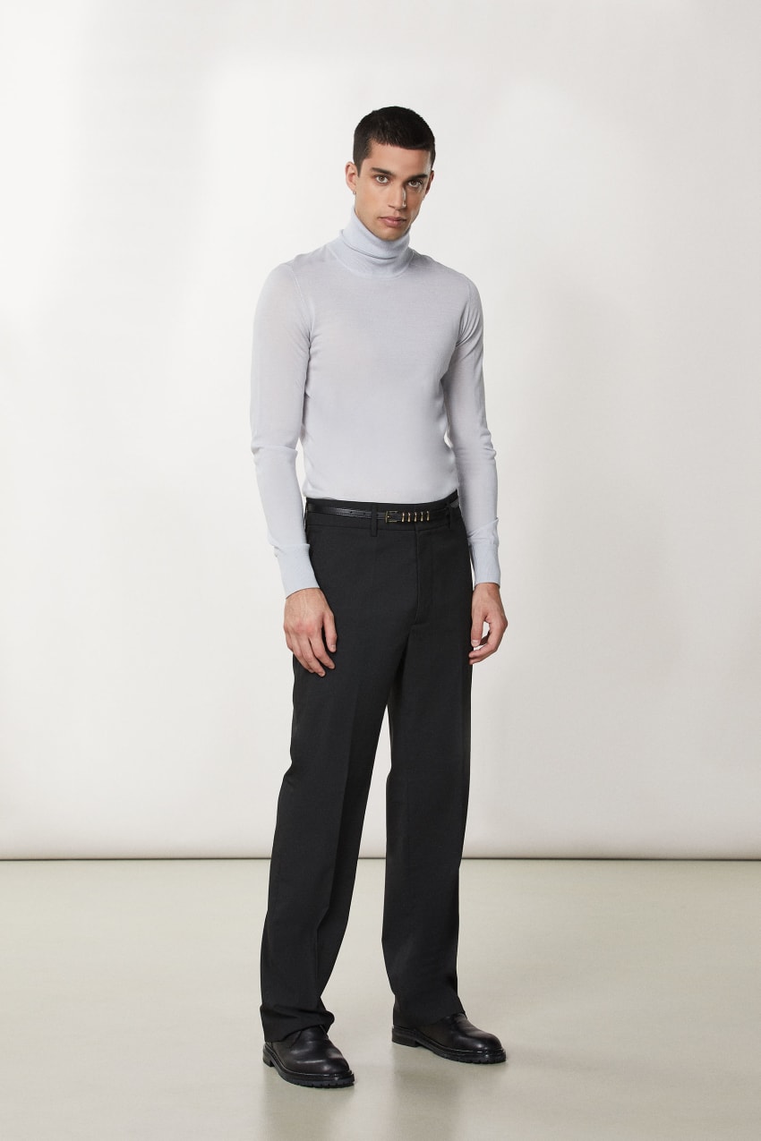 Black Patrizia Pepe Slim Fit Pants With Regular Waist | HCRLUAW-70