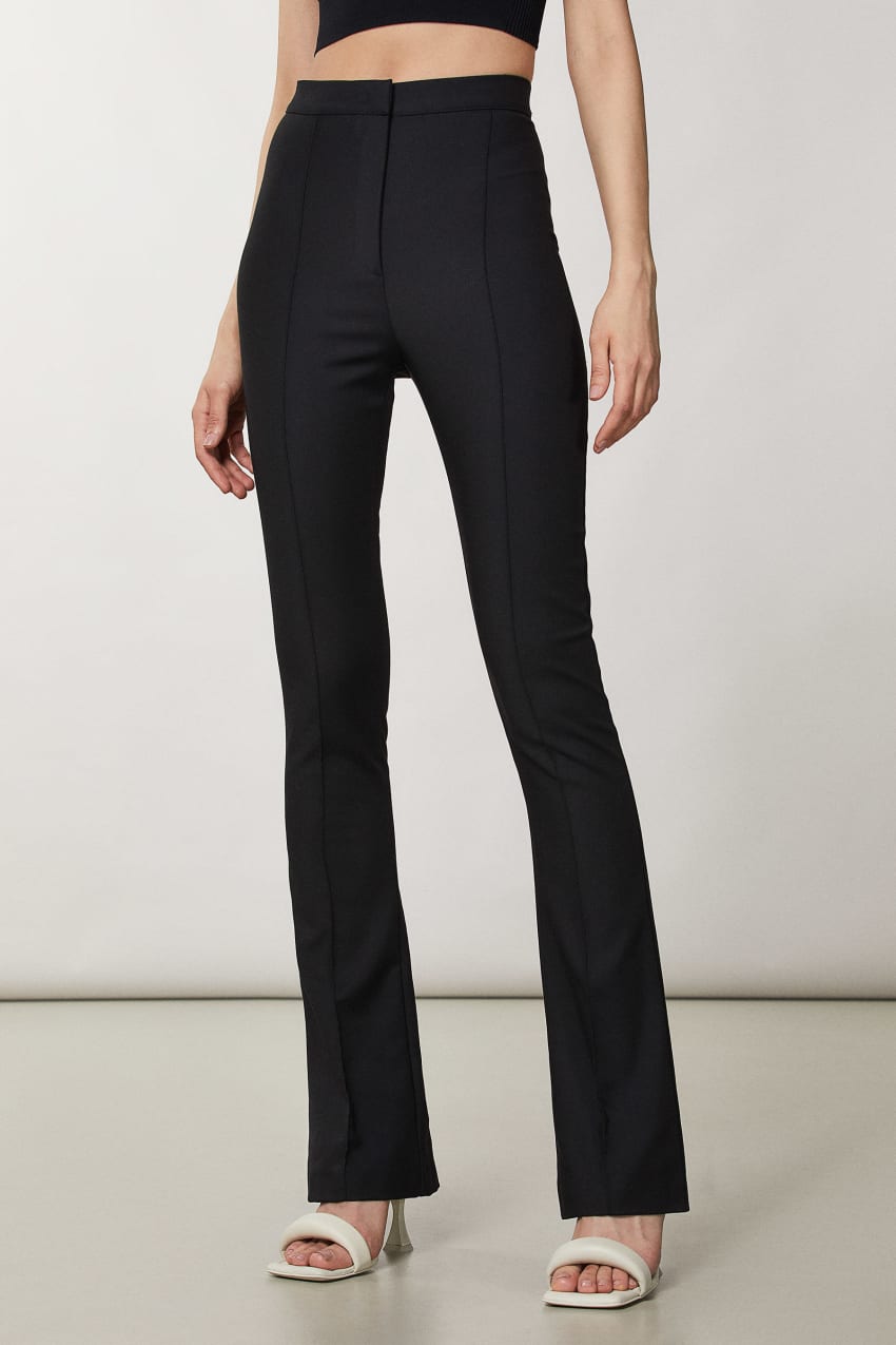 Black Patrizia Pepe Slim Flare Pants | VRFDTYW-14