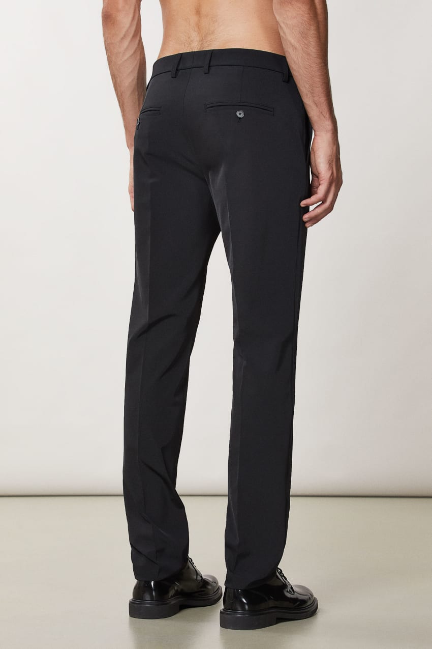 Black Patrizia Pepe Slim Gabardine Pants | RWNCAEV-16