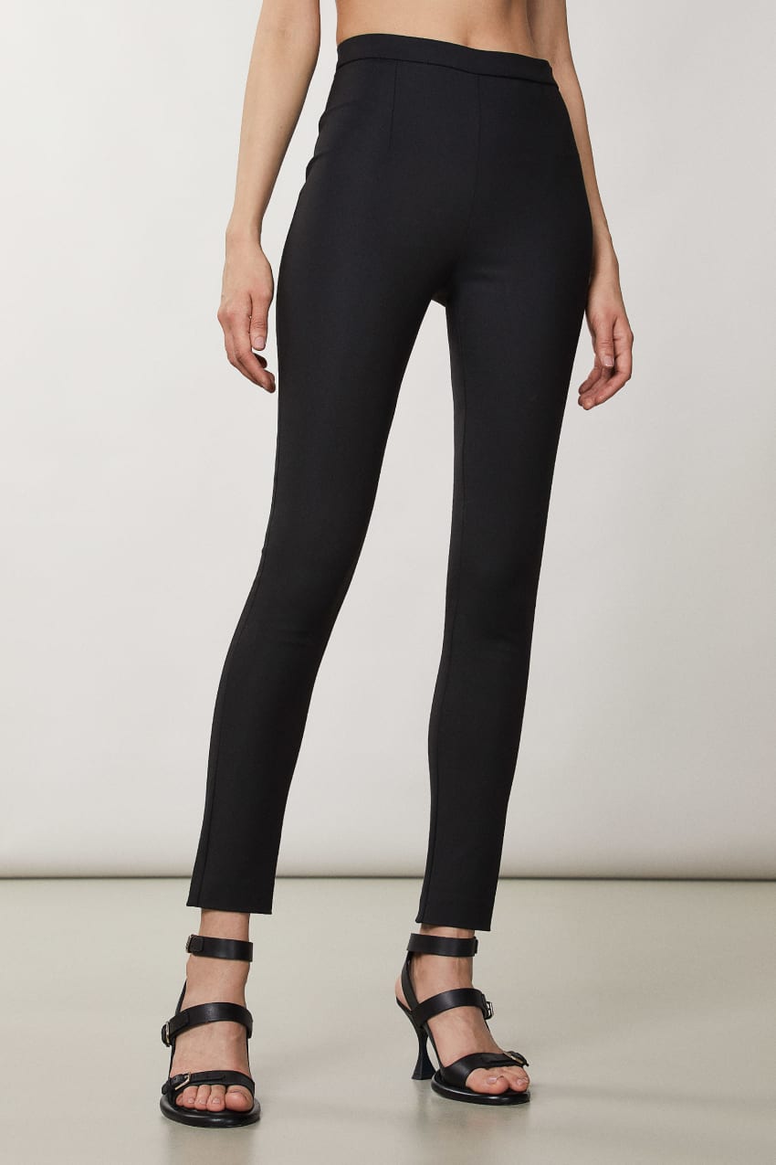 Black Patrizia Pepe Slim Pants | AOEBTDP-18