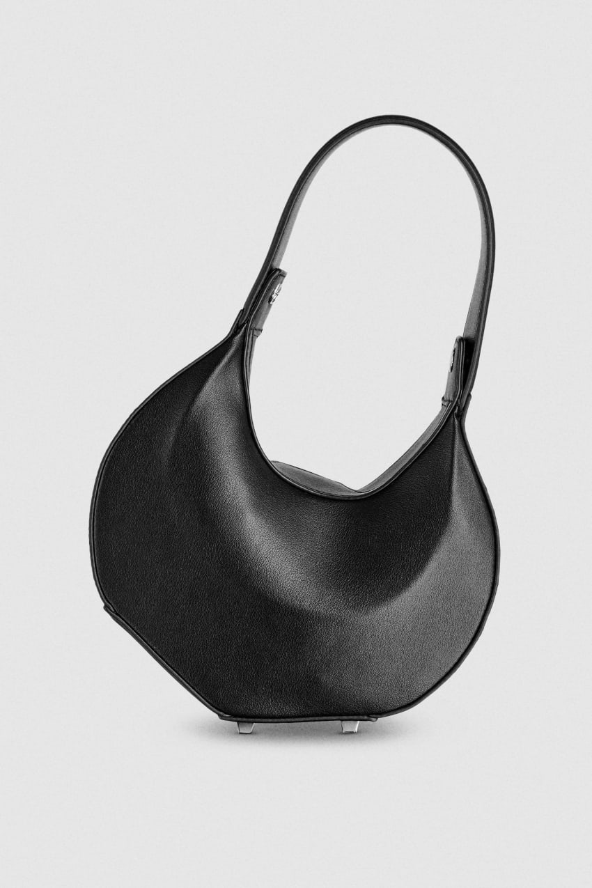 Black Patrizia Pepe Small Hobo Bangle Bag | UBERHFM-65