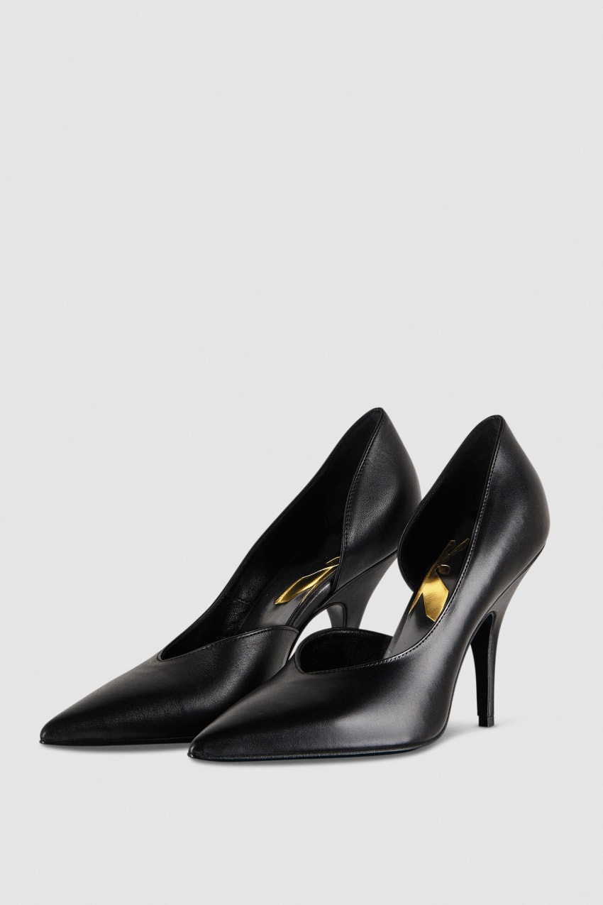 Black Patrizia Pepe Smooth Leather Pumps | KFXATYZ-49