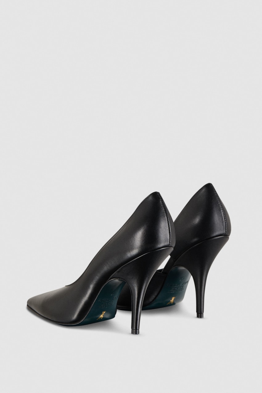 Black Patrizia Pepe Smooth Leather Pumps | KFXATYZ-49