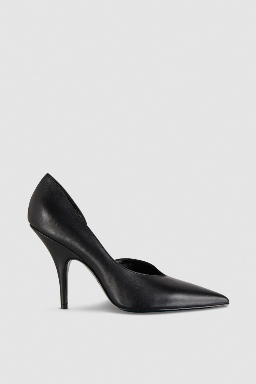 Black Patrizia Pepe Smooth Leather Pumps | KFXATYZ-49