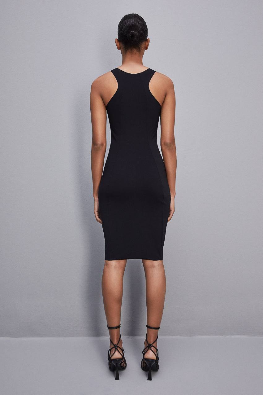 Black Patrizia Pepe Stretch Sheath Dress | TWZYAUC-89