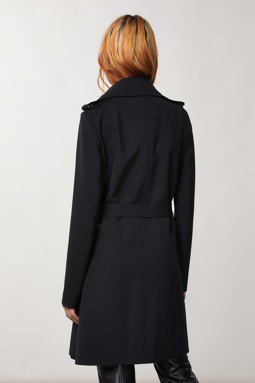 Black Patrizia Pepe Trench | TXKQIPB-27