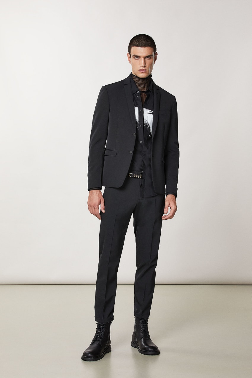 Black Patrizia Pepe Two-button Slim Fit Jacket | NEJAXTR-87