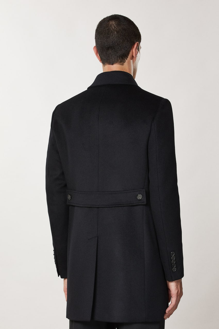 Black Patrizia Pepe Wool Blend Lined Coat | HKCPEGZ-72