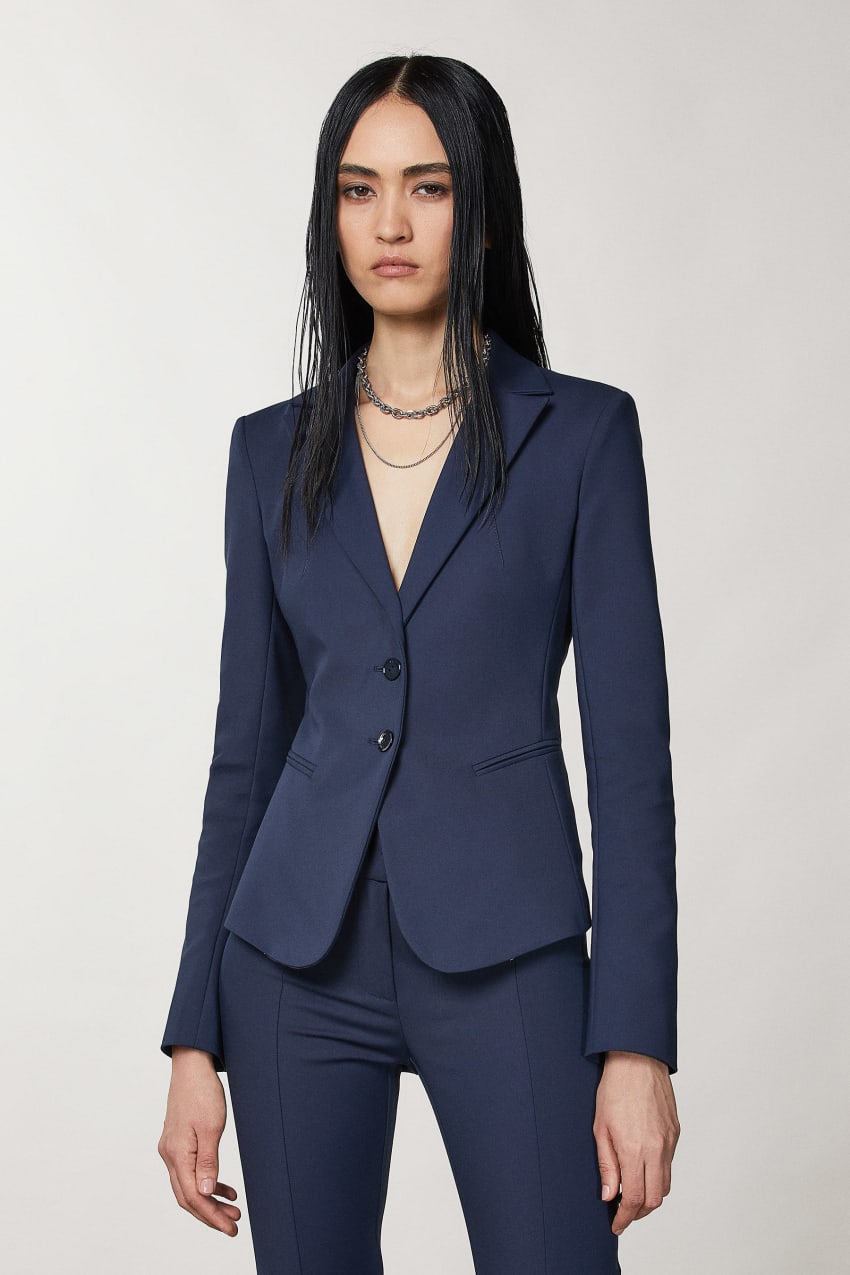 Blue Patrizia Pepe 2-button Slim Jacket | HRIFKOX-79