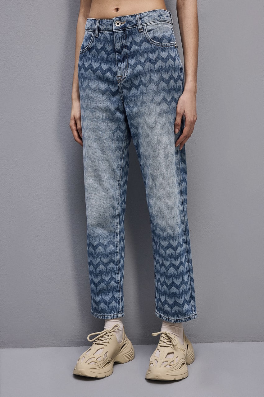 Blue Patrizia Pepe Denim Cigarette Pants | VUDLYXT-54