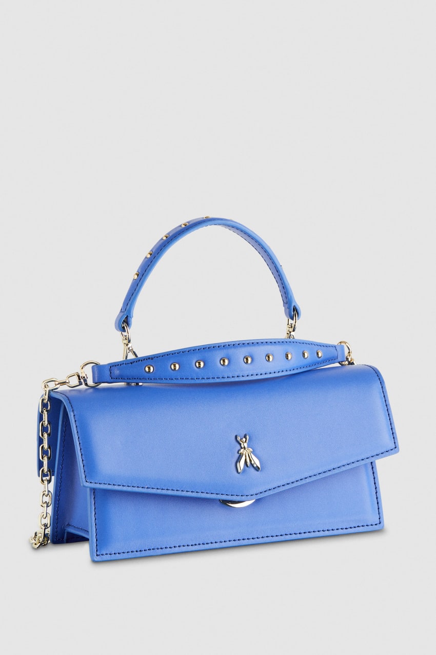 Blue Patrizia Pepe Fly Bamby Leather Shoulder Bag | UPOYFRE-95