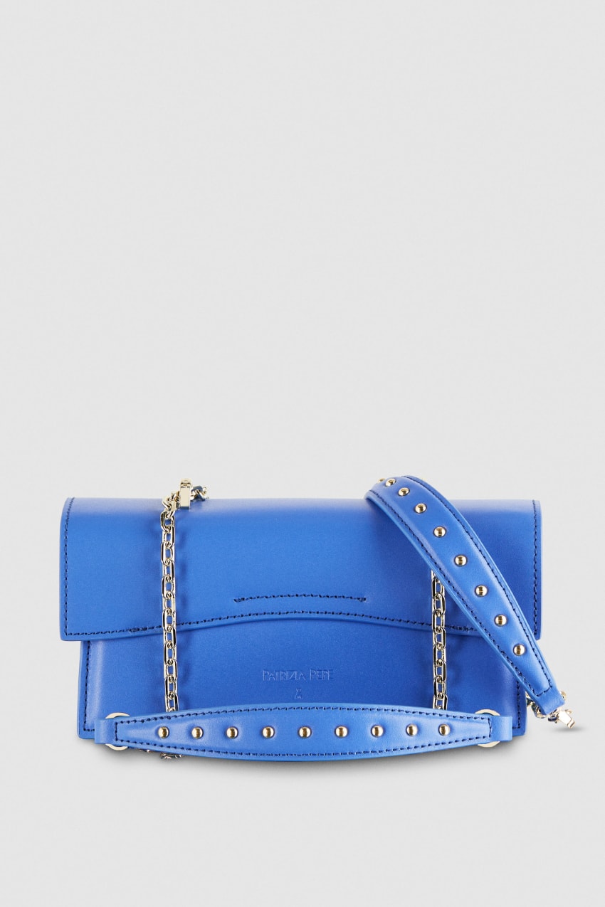 Blue Patrizia Pepe Fly Bamby Leather Shoulder Bag | UPOYFRE-95