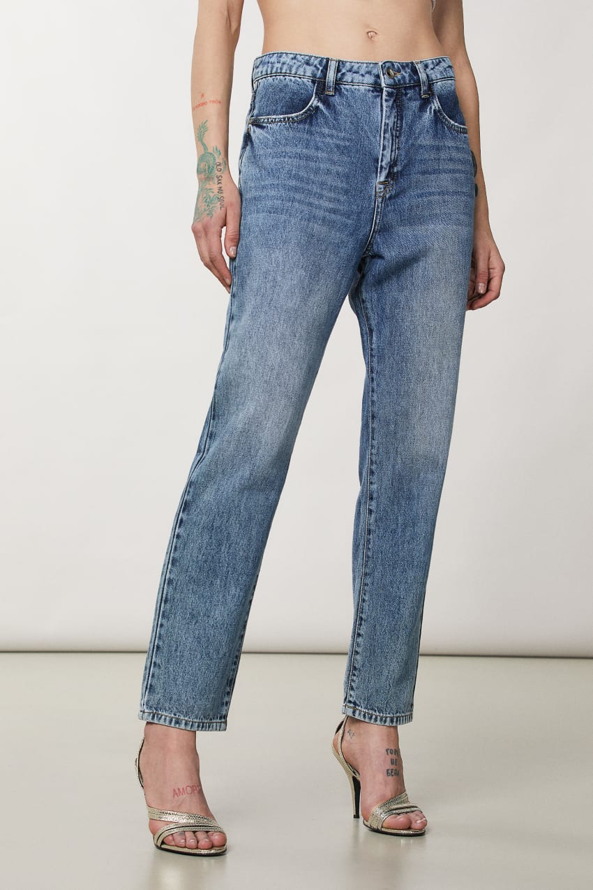 Blue Patrizia Pepe High Waist Denim Pants | IVNLSGW-32