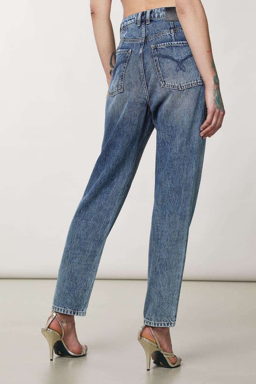 Blue Patrizia Pepe High Waist Denim Pants | IVNLSGW-32