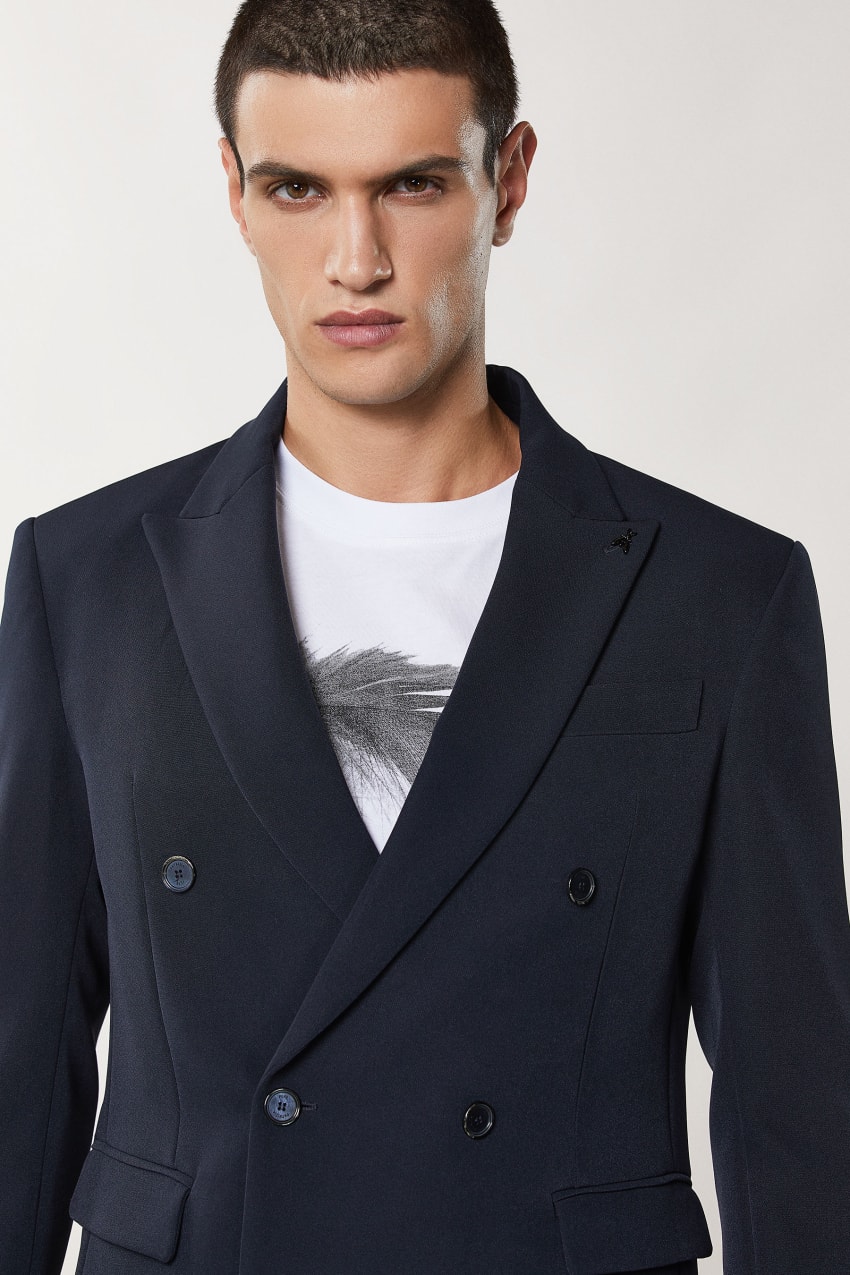 Blue Patrizia Pepe Regular Fit Double-breasted Jacket | ZODUNPA-39