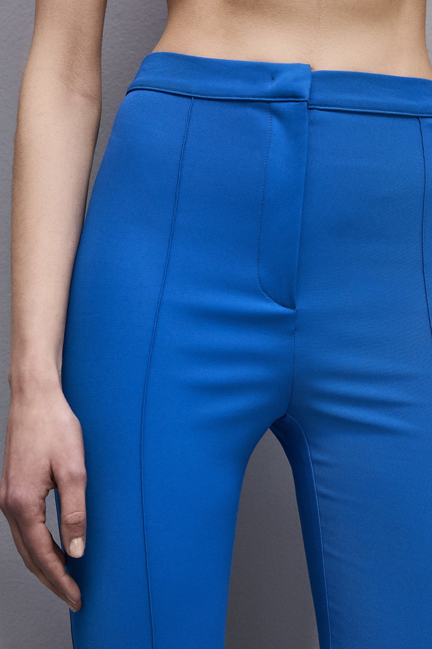 Blue Patrizia Pepe Slim Flare Pants | ACMWPTX-29