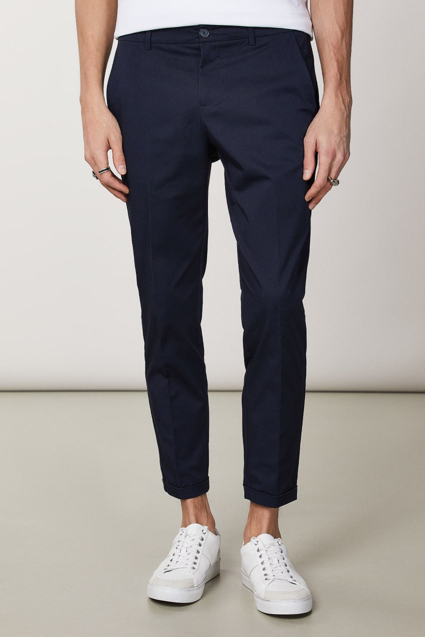 Blue Patrizia Pepe Slim-fit Ankle-grazer Pants | IHFLWJQ-19