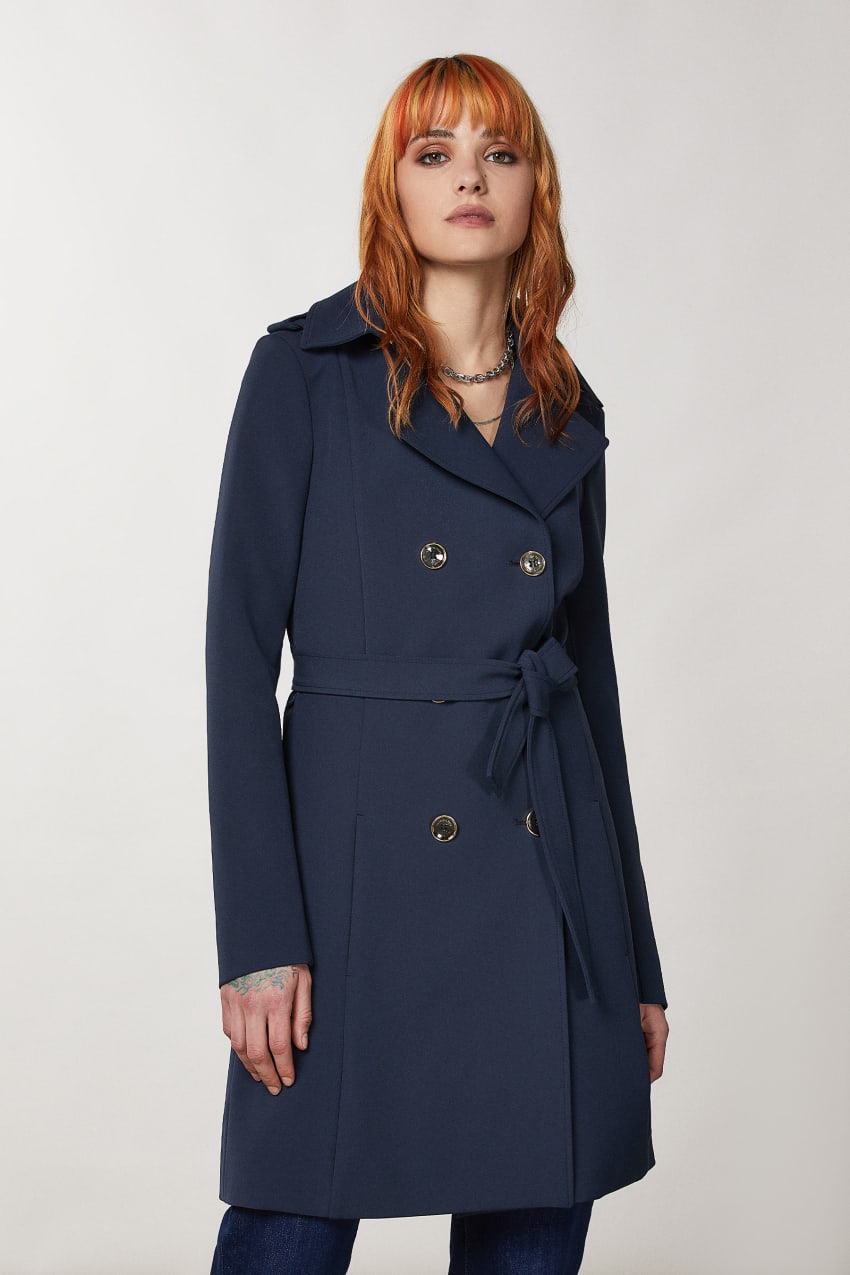 Blue Patrizia Pepe Trench | RKOEVFT-14