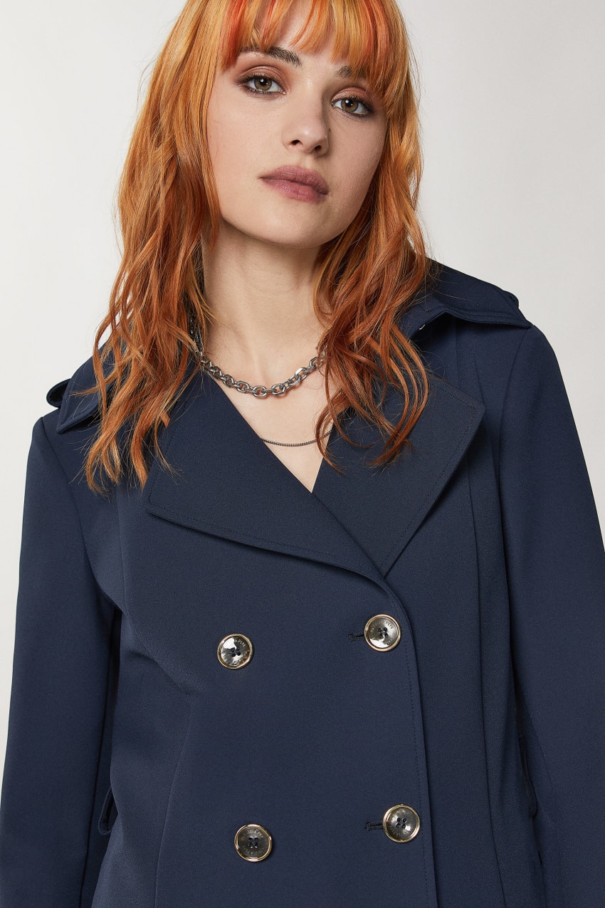 Blue Patrizia Pepe Trench | RKOEVFT-14