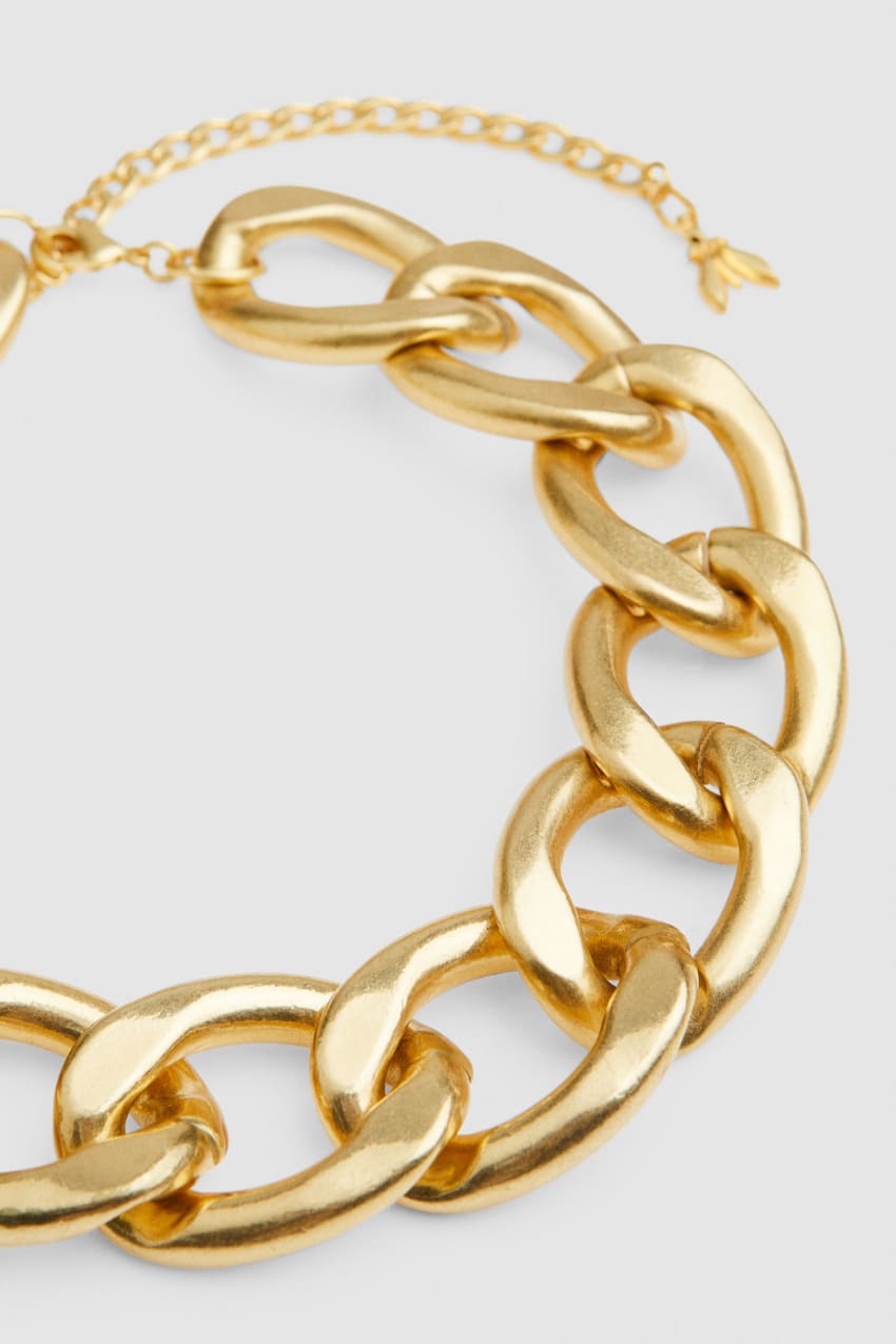 Gold Patrizia Pepe Brass And Aluminum Necklace | MSJBLUG-23