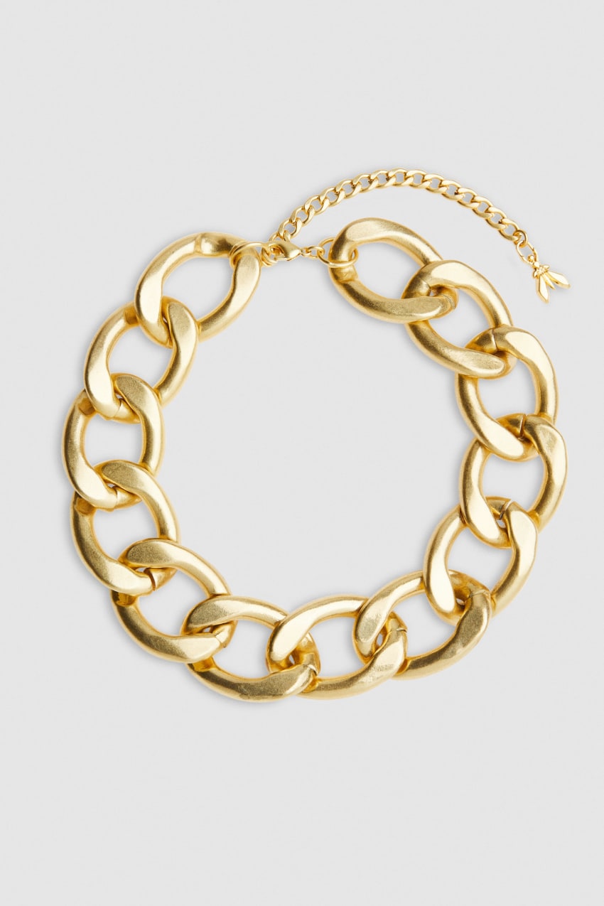 Gold Patrizia Pepe Brass And Aluminum Necklace | MSJBLUG-23