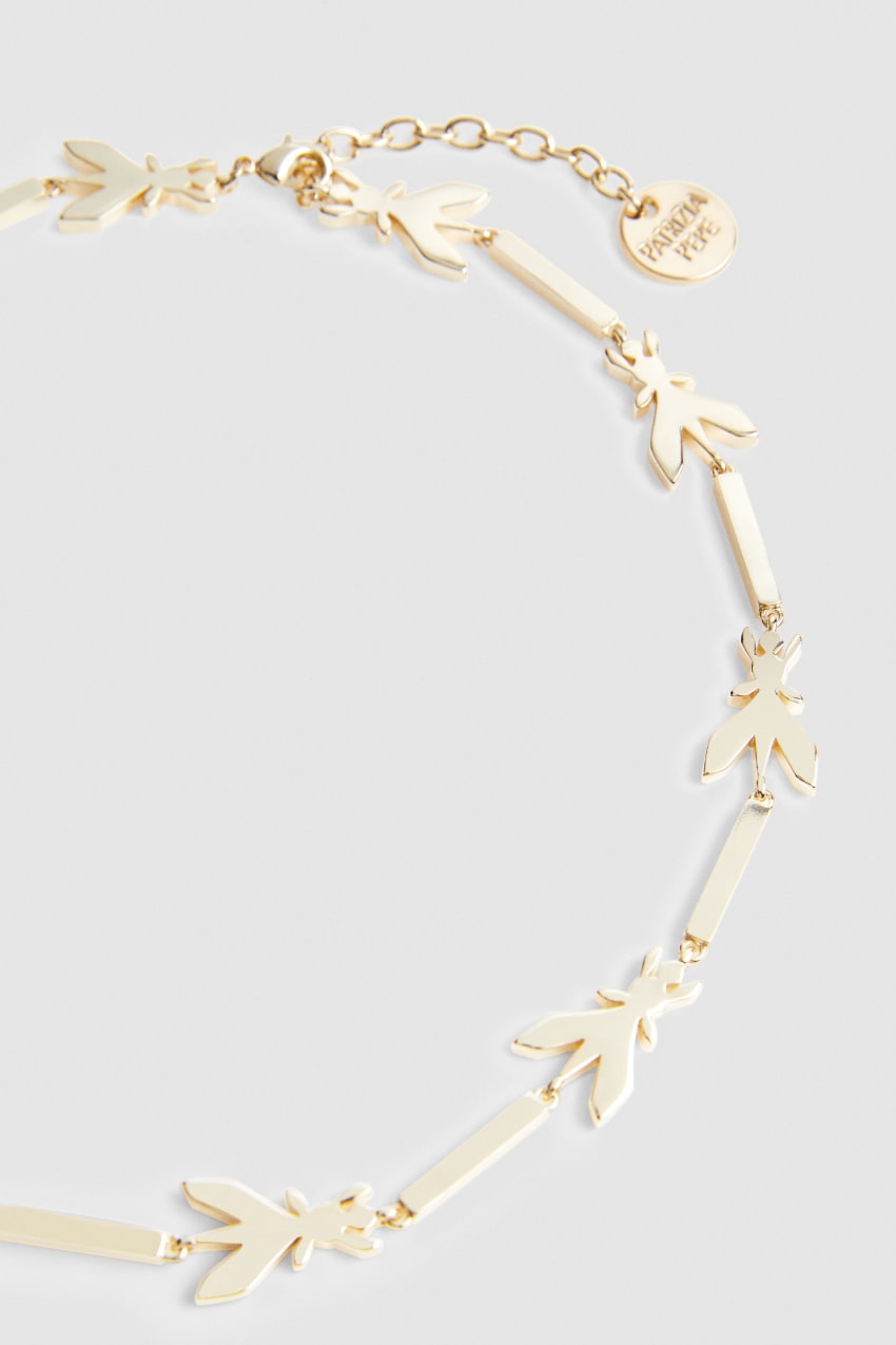 Gold Patrizia Pepe Brass Chocker Necklace | GTXISZO-28