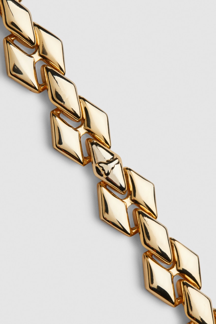 Gold Patrizia Pepe Brass Link Bracelet | EYUJRLX-31