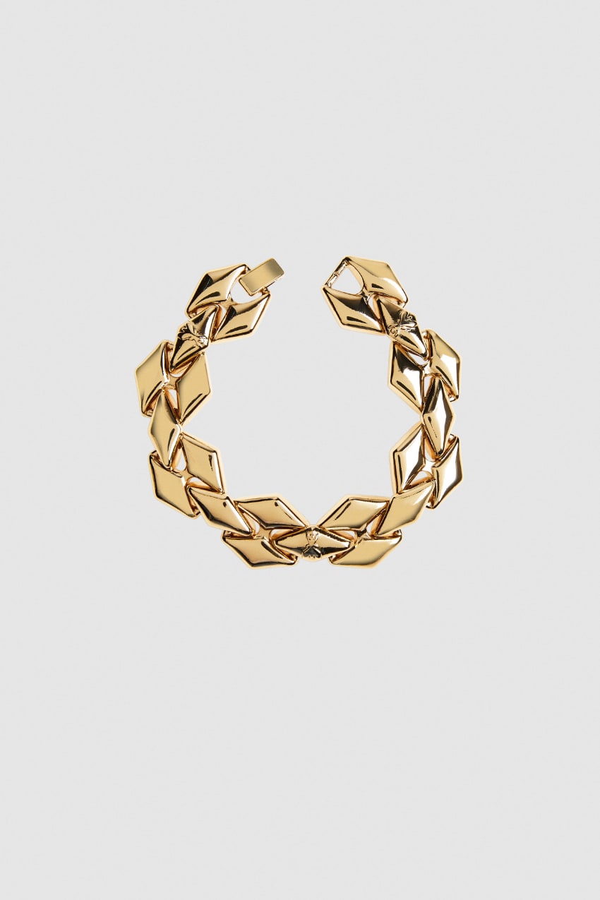 Gold Patrizia Pepe Brass Link Bracelet | EYUJRLX-31