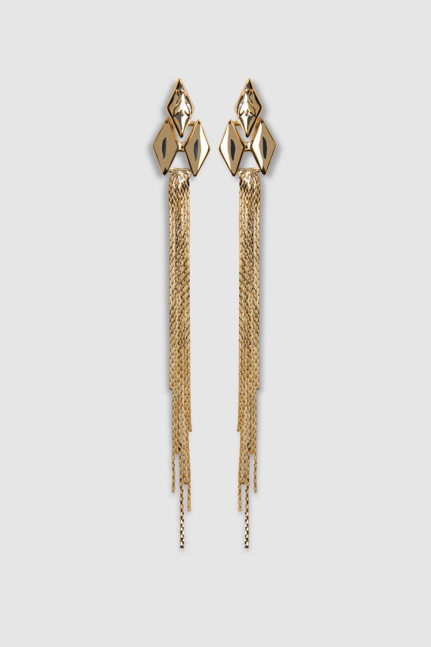 Gold Patrizia Pepe Brass Pendant Earrings | CPZLSRF-87