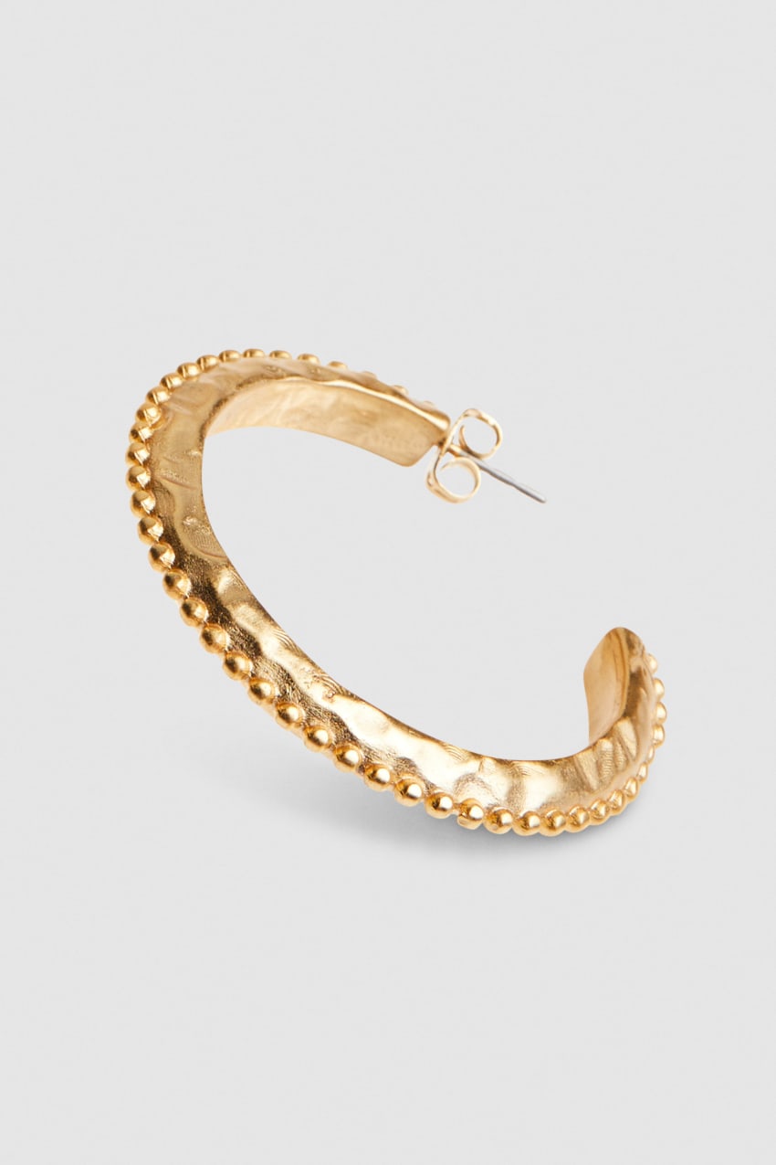 Gold Patrizia Pepe Hoop Earrings | PGYJWOR-01