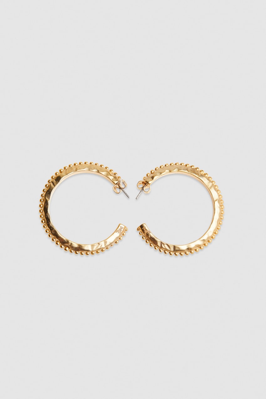 Gold Patrizia Pepe Hoop Earrings | PGYJWOR-01