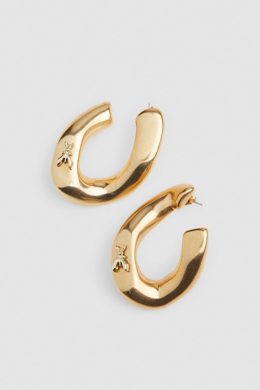 Gold Patrizia Pepe Metal Earrings | WTCKHJZ-23