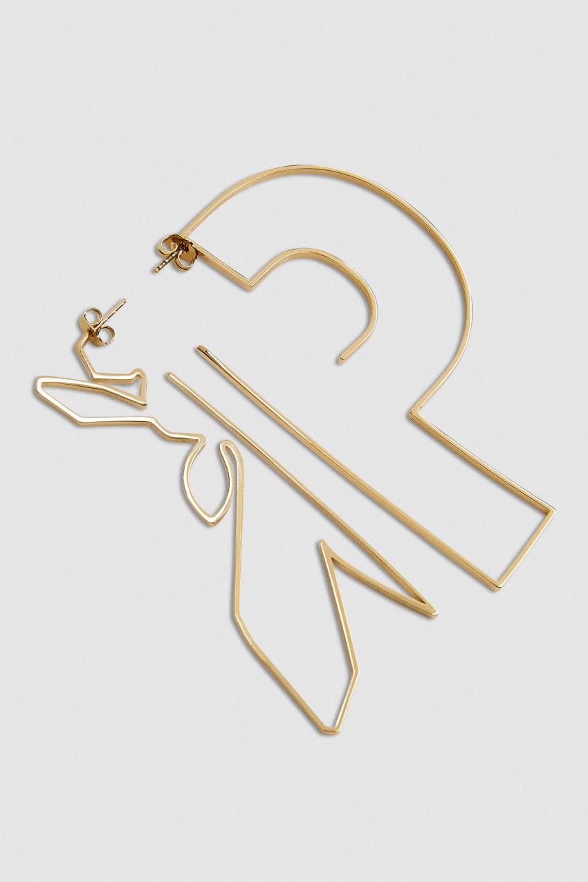 Gold Patrizia Pepe Metal Maxy Fly Brass Earrings | YJKSOXT-79