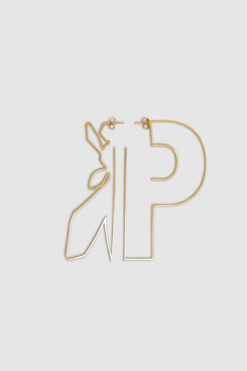 Gold Patrizia Pepe Metal Maxy Fly Brass Earrings | YJKSOXT-79