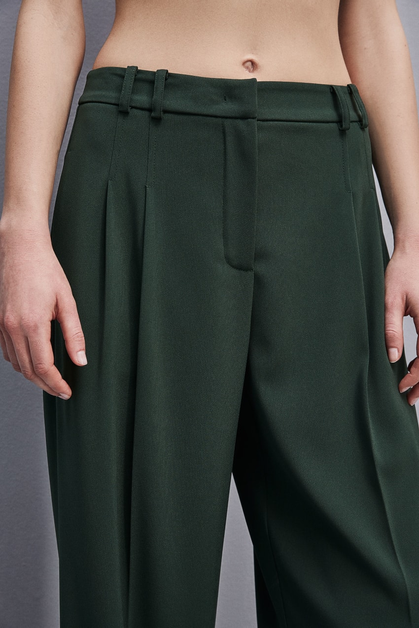 Green Patrizia Pepe Essential Crepe Pants | JHZISGW-31