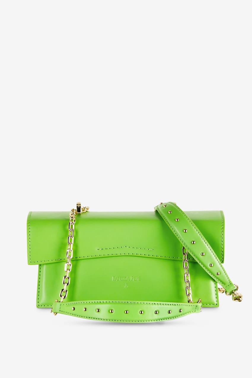 Green Patrizia Pepe Fly Bamby Leather Shoulder Bag | TYOQAFX-40