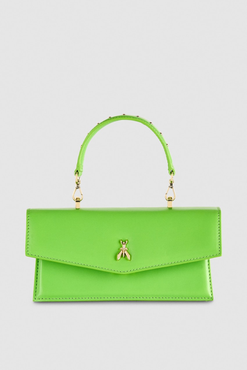 Green Patrizia Pepe Fly Bamby Leather Shoulder Bag | TYOQAFX-40