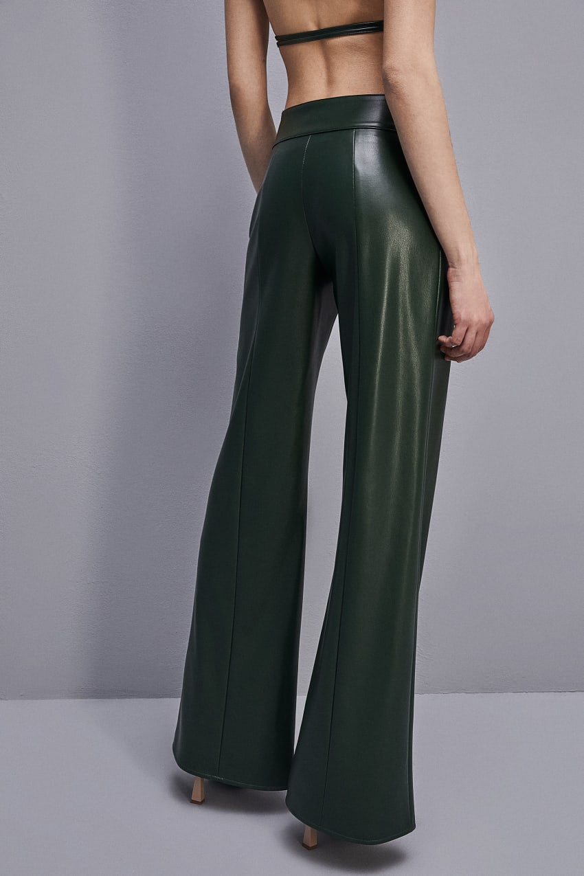 Green Patrizia Pepe Low-waisted Palazzo Fit Pants | YDOKXRP-57