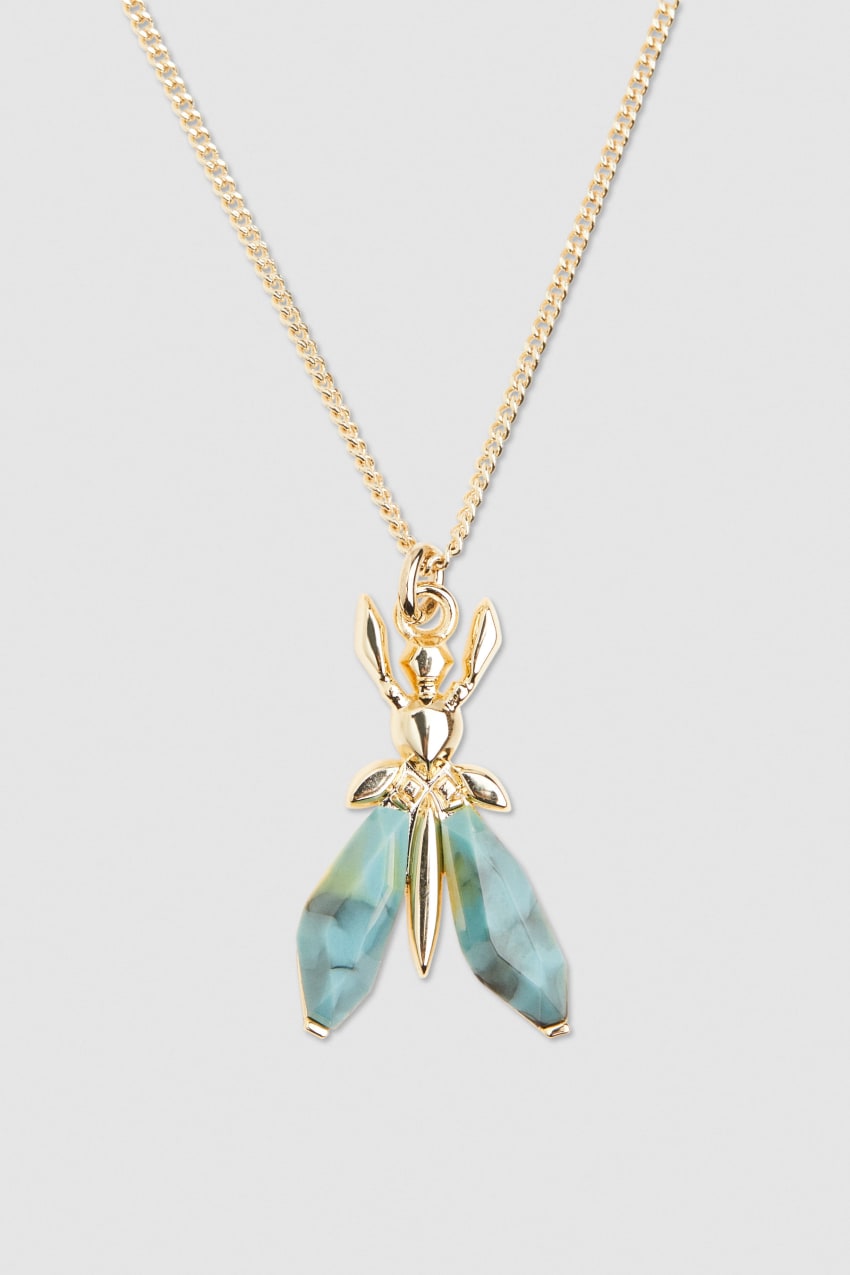 Green Patrizia Pepe Precious Fly Mini Necklace | NLJIZHX-43